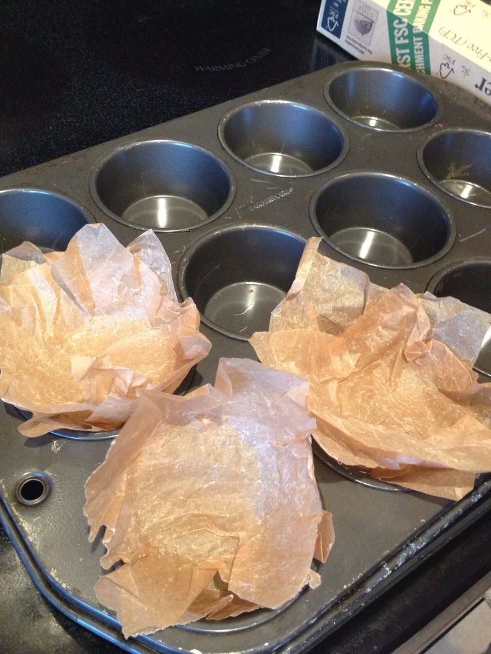 And press them into the cupcake pan as best you can...