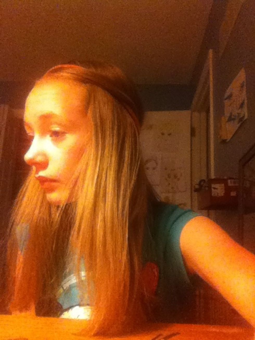And pull through the headband repeat on the other side