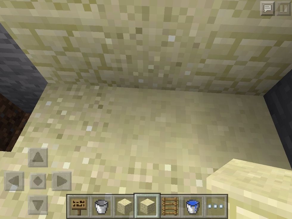 And put a sandstone block to cover the hole