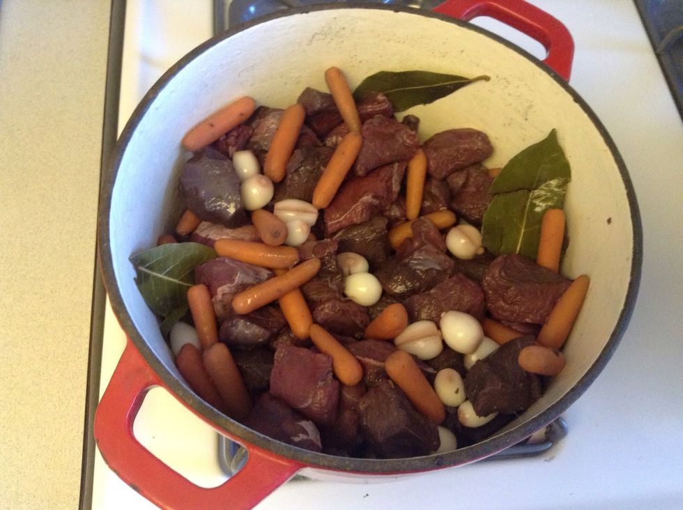 And put aside the meat and veggies