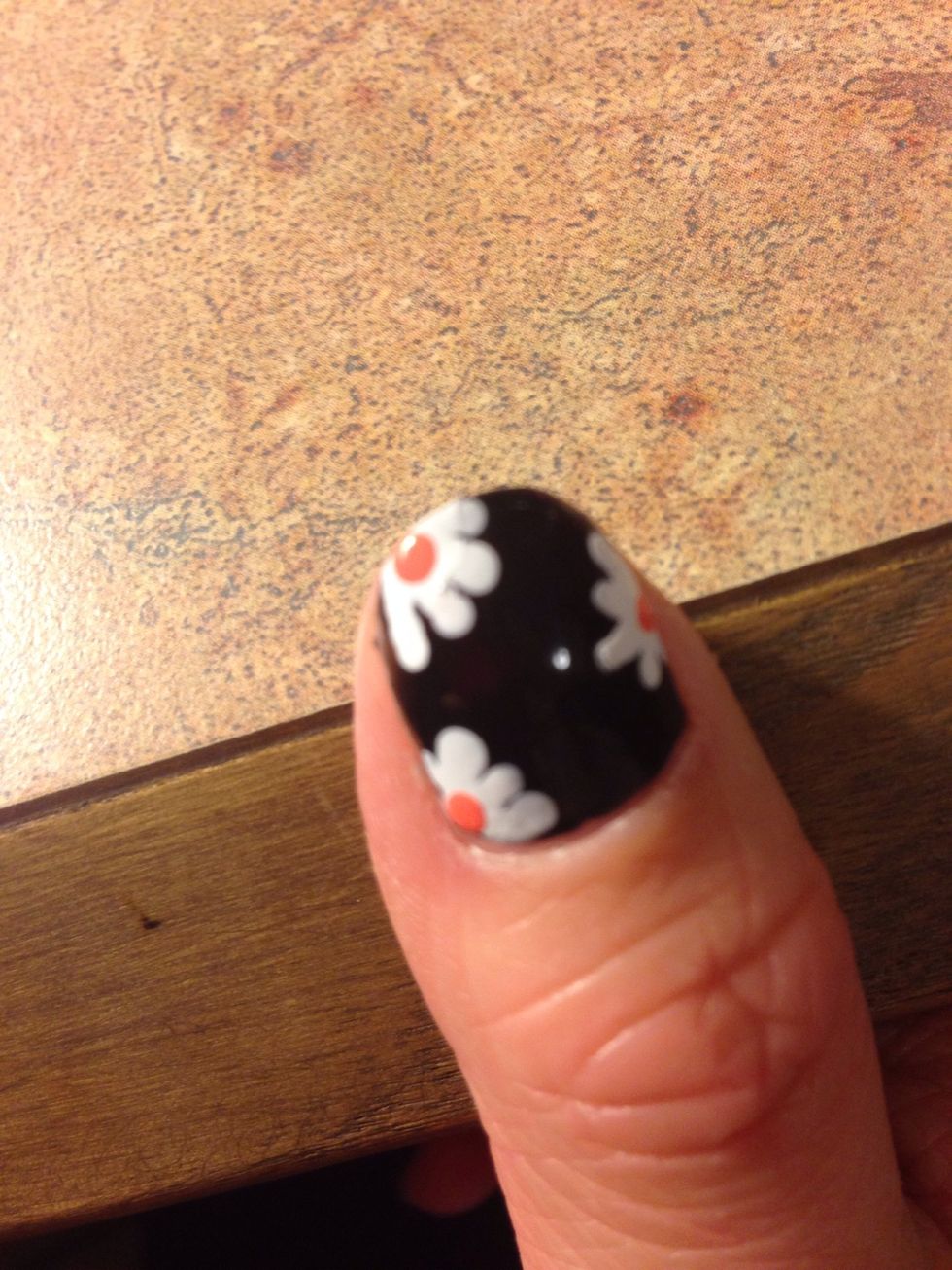 and put dots of it in the middle