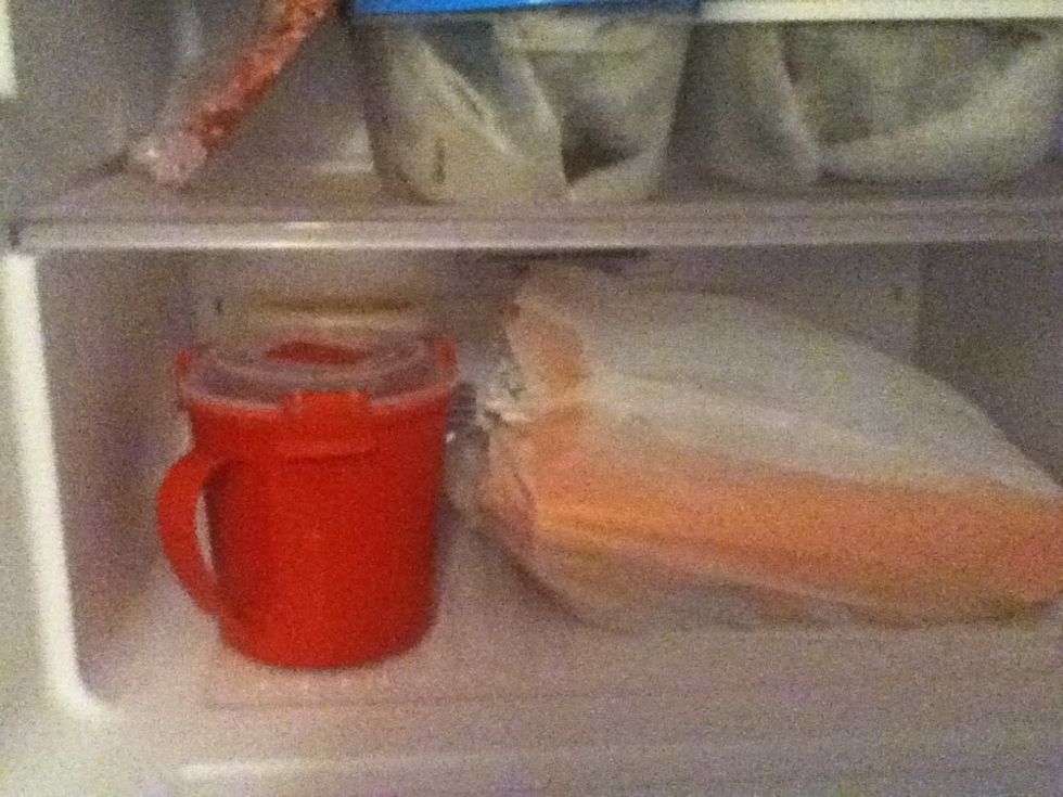 And put into the freezer for at least 3 hours and you're ready to go !!! The best would be to let it freeze overnight ! Bon appetit