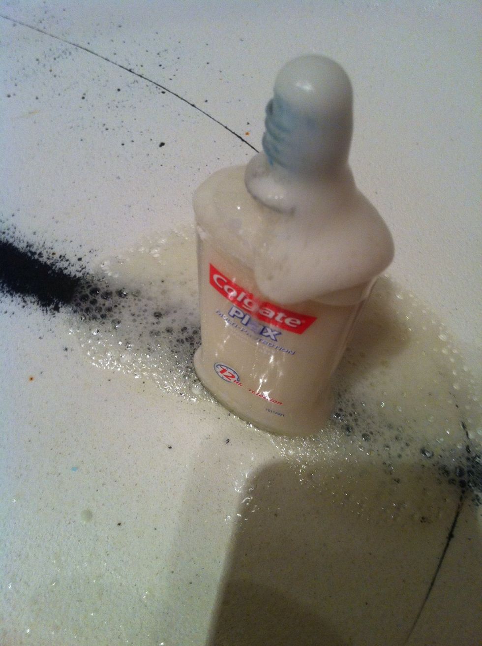 And put it in... You MIGHT WANT TO do this in the bathtub or the sink Its going to go like a volcano \ud83c\udf01\ud83d\udec1 Dont worry its nothing hard or unsafe