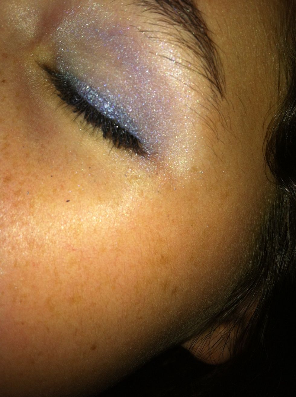 And put it on the edge of your eye.