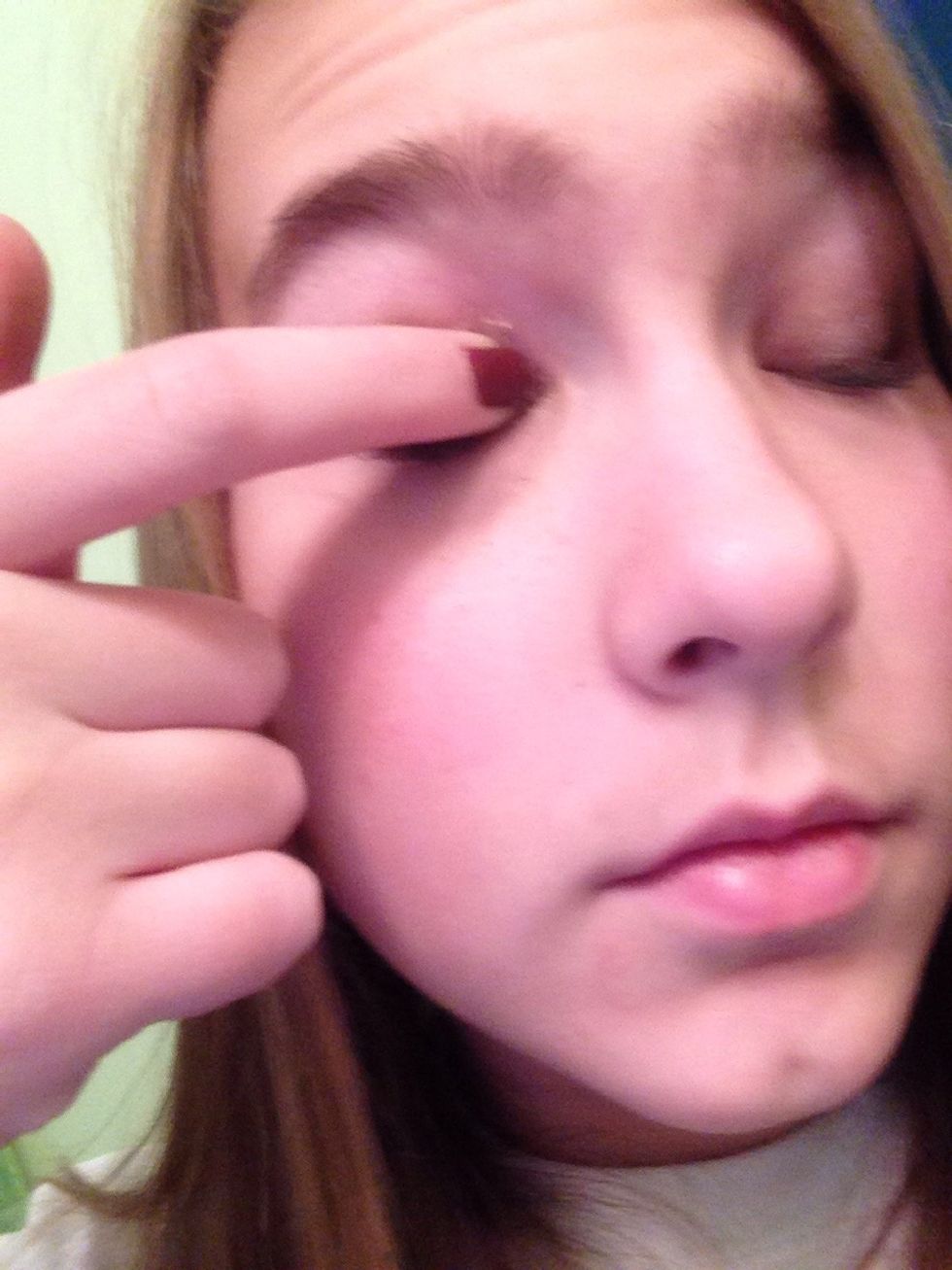 And put it on the inner corners of your eyes and blend