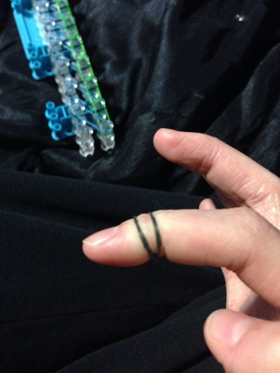 And put it on ur finger so that its just thicker and smaller