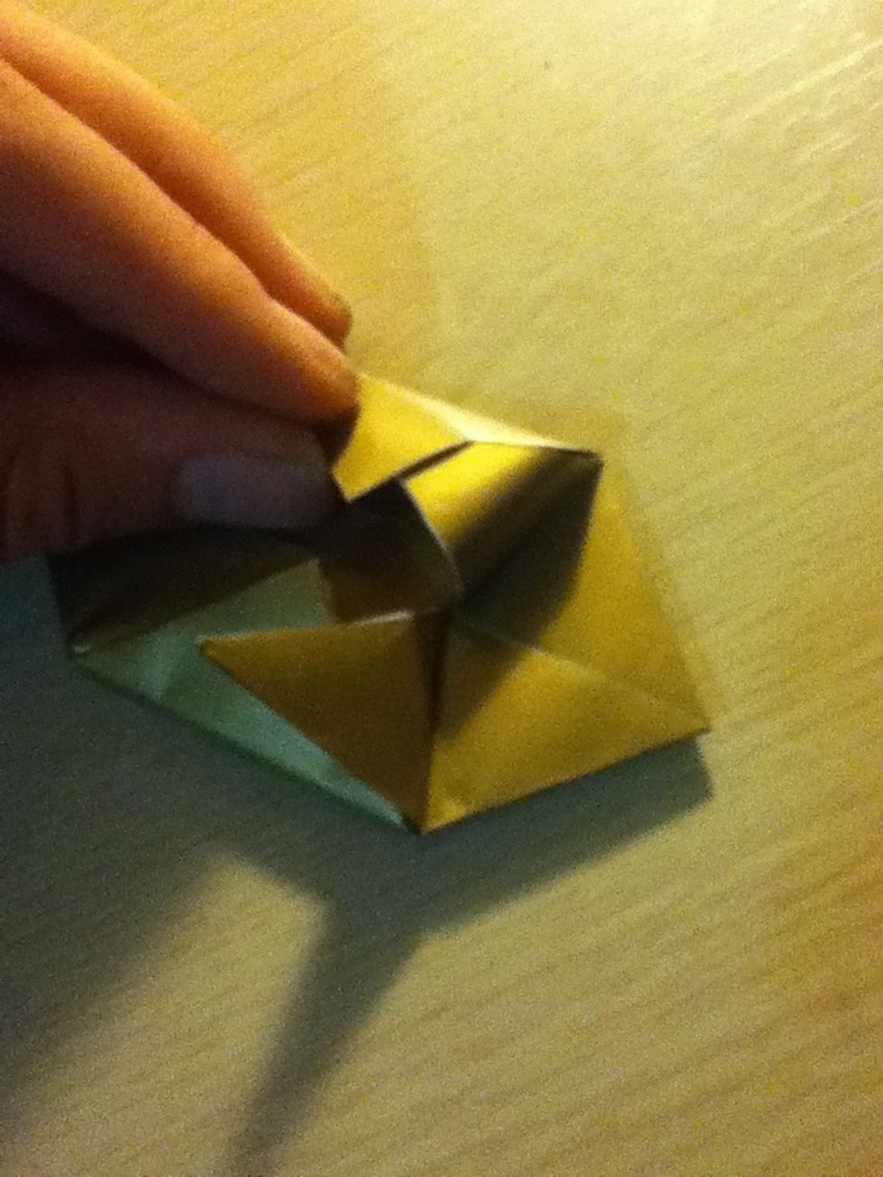 And put the flap inside, as shown