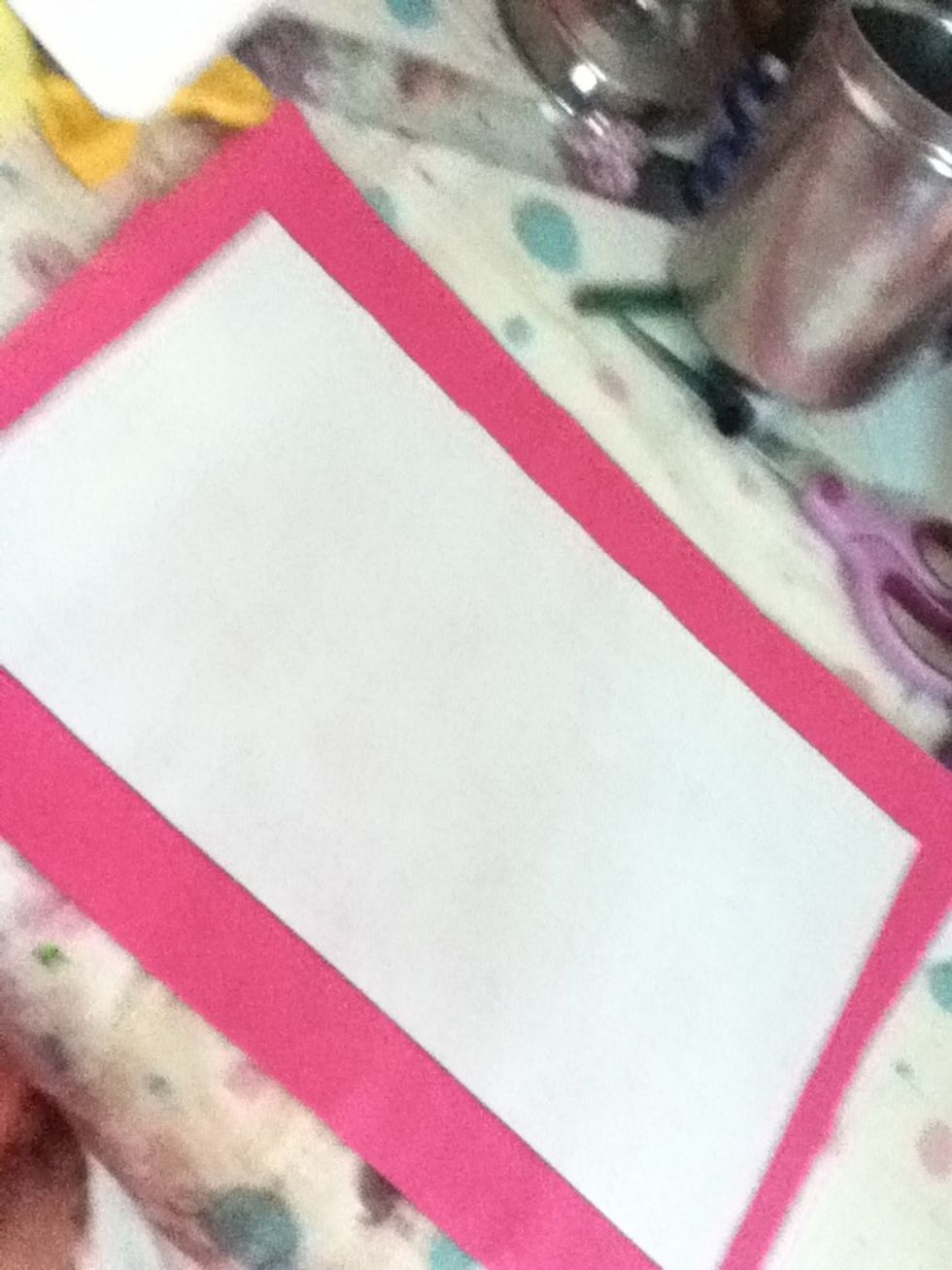 And put the white fabric on top