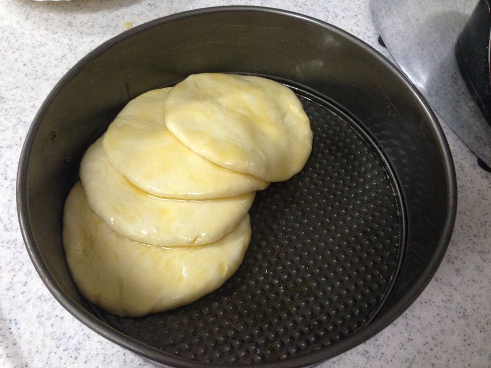 And put them in a deep pan .