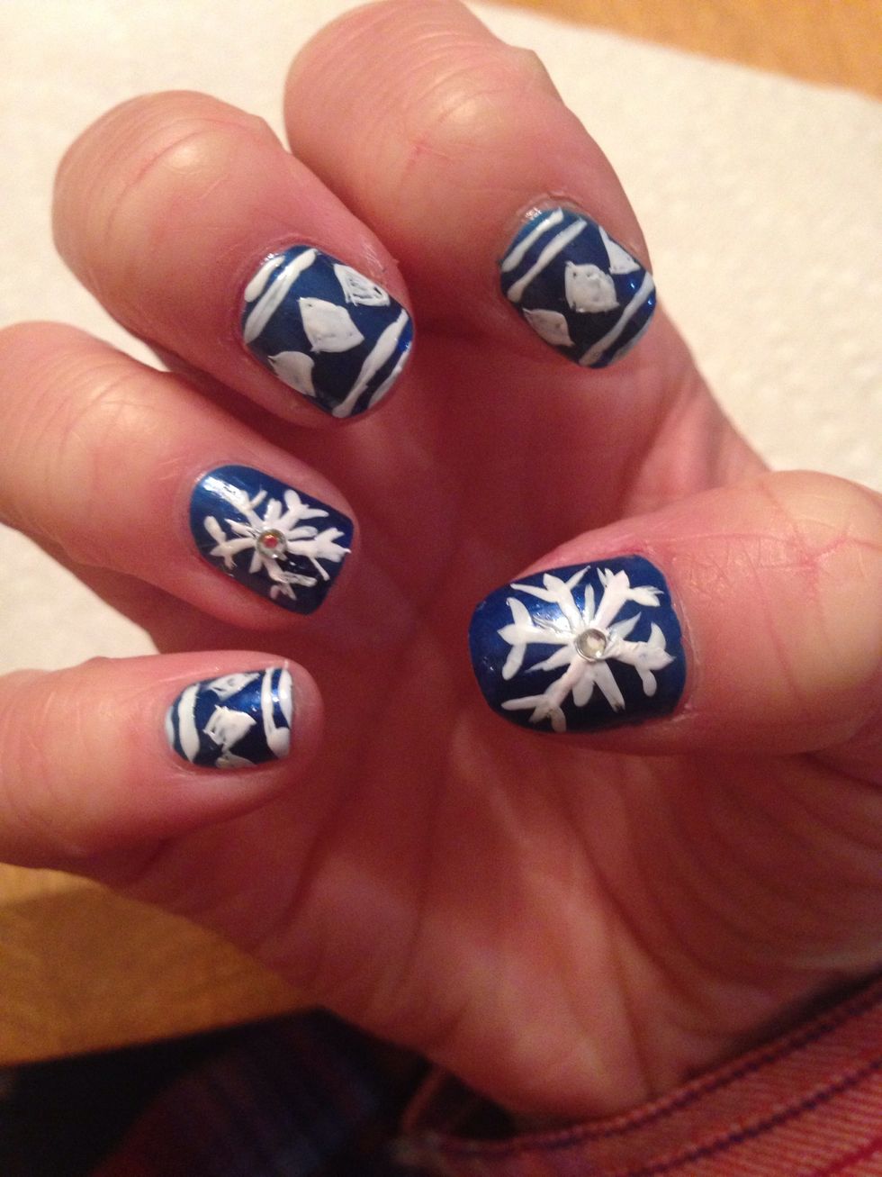 and put them in the middle of your snow flakes