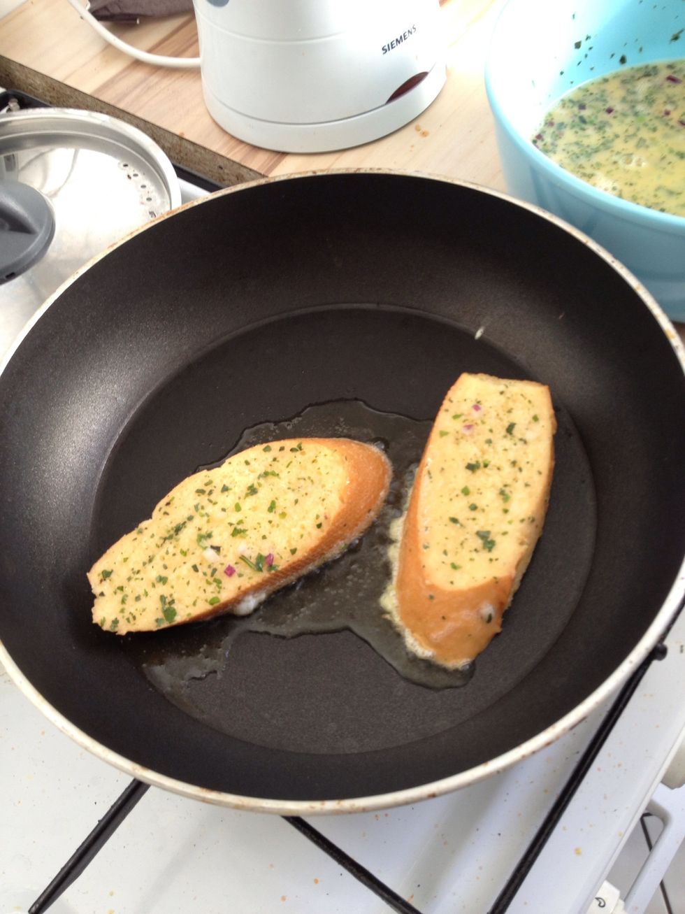 ...and put them in the pan.