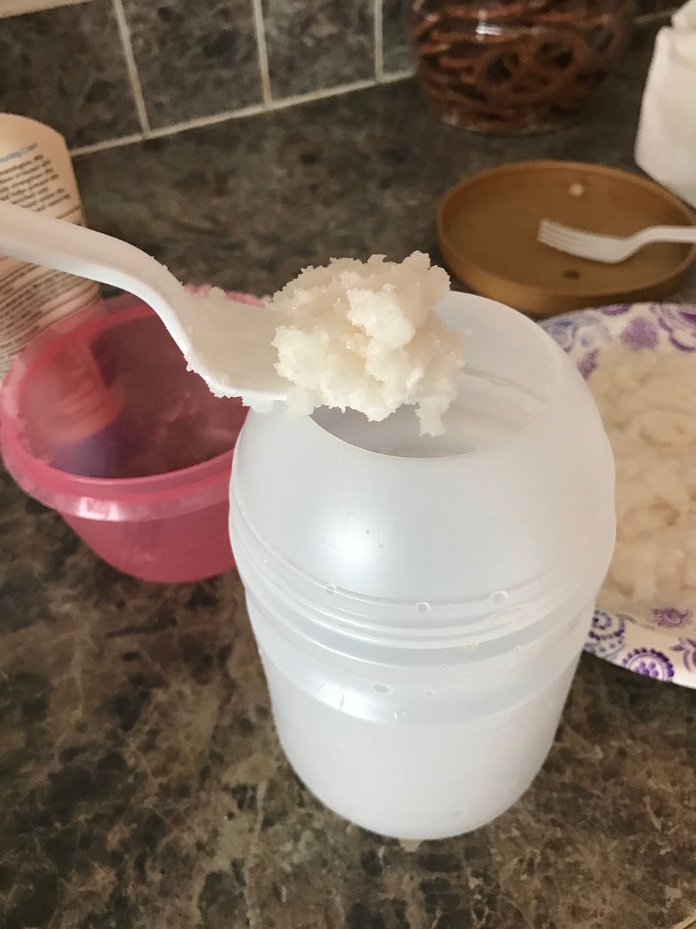 And put your sugar scrub in the container