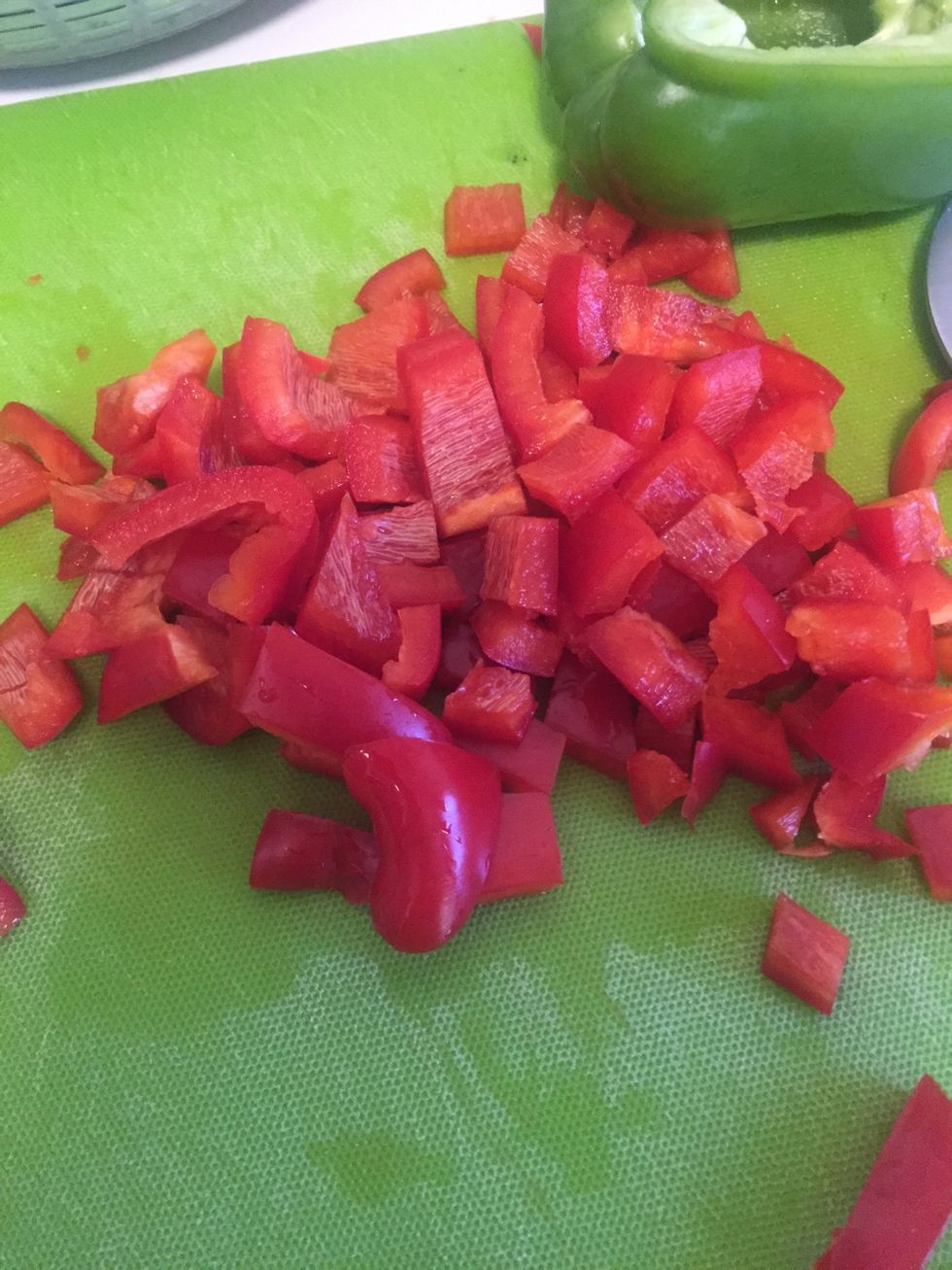 and red bell peppers