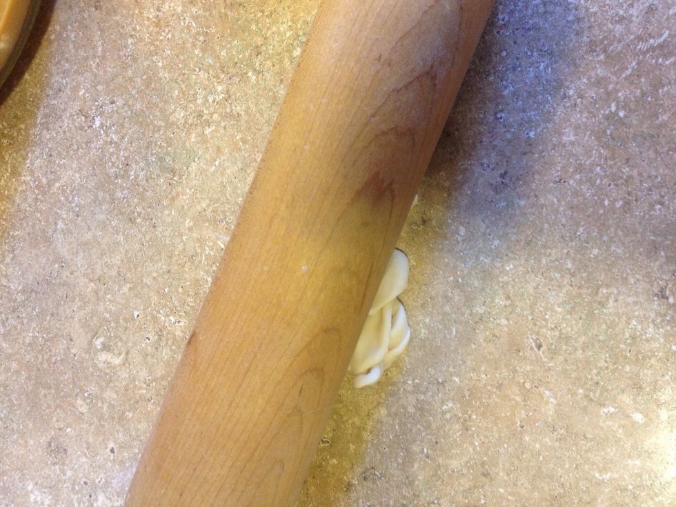 And reflatten until I have filled the entire tin