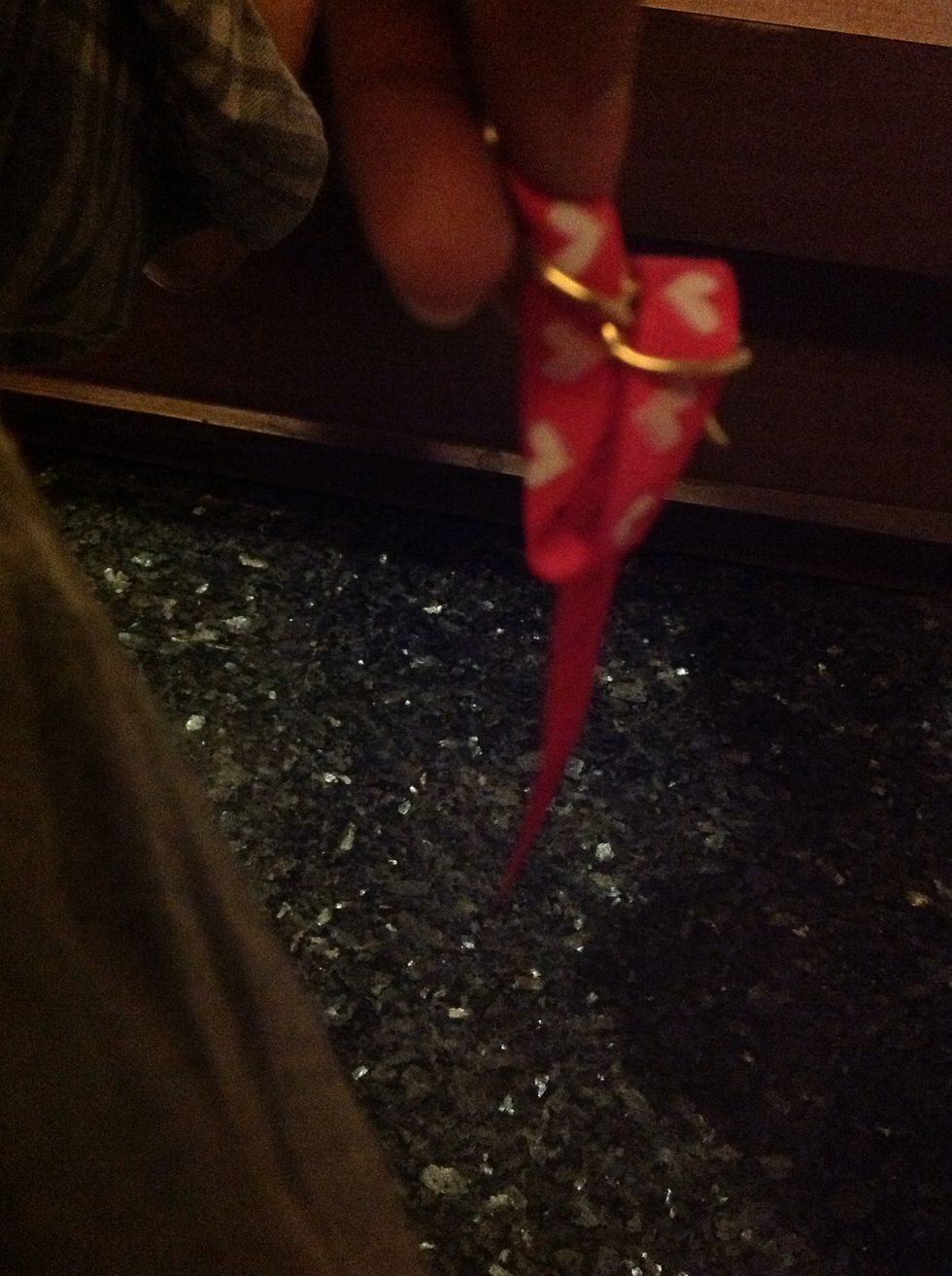 And remove it from under the next link. Continue doing this through out the chain. Make sure you leave enough ribbon before and after the chain to tie it easily around the wrist or head.