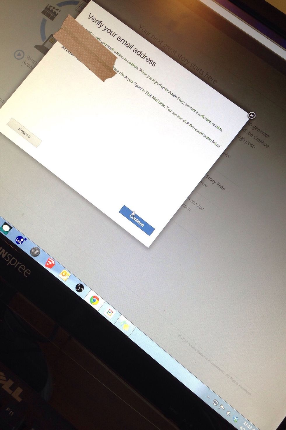 ...and return to this one! Press continue.