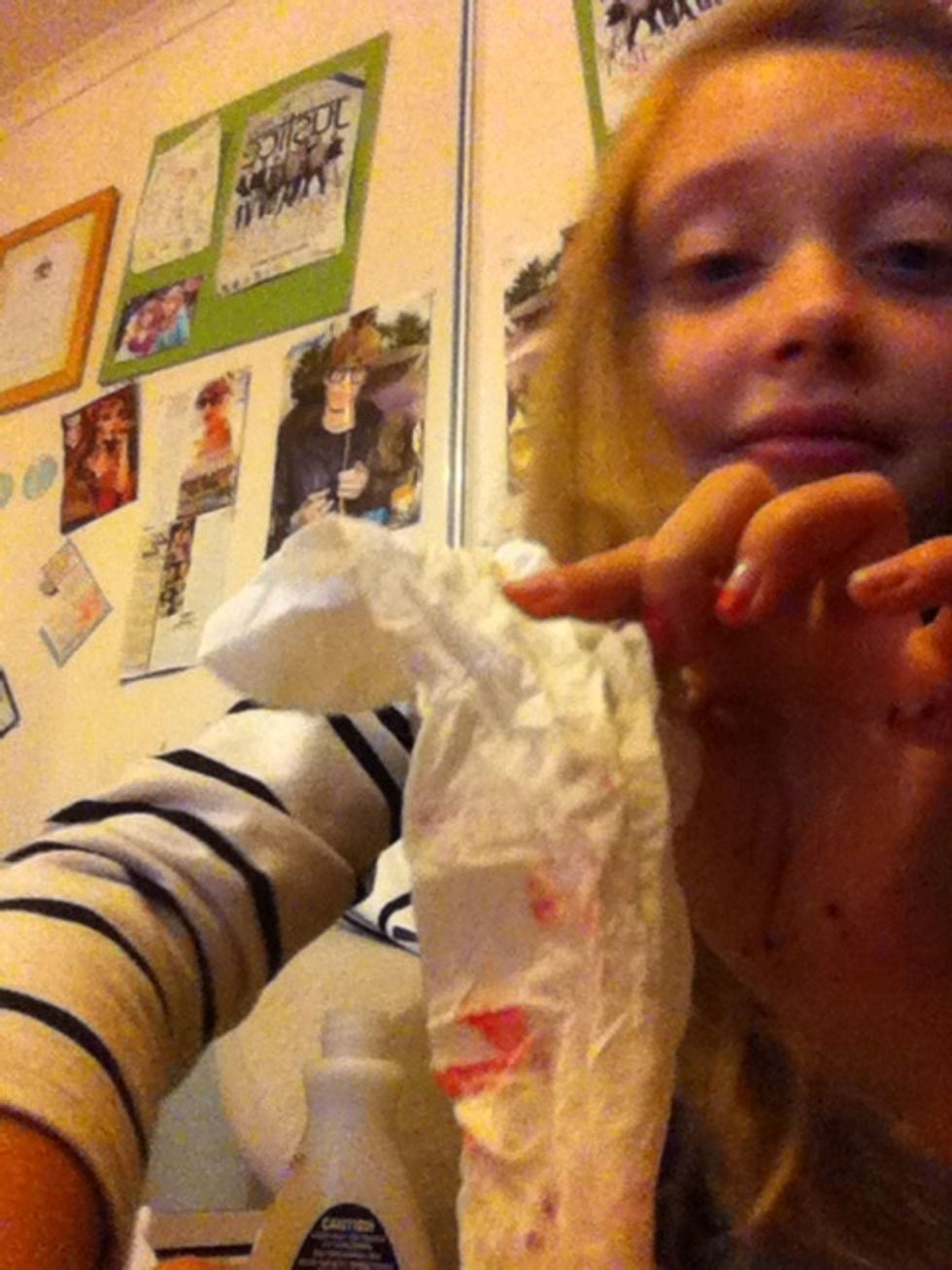 And rub the top where u didn't put the sticky tape