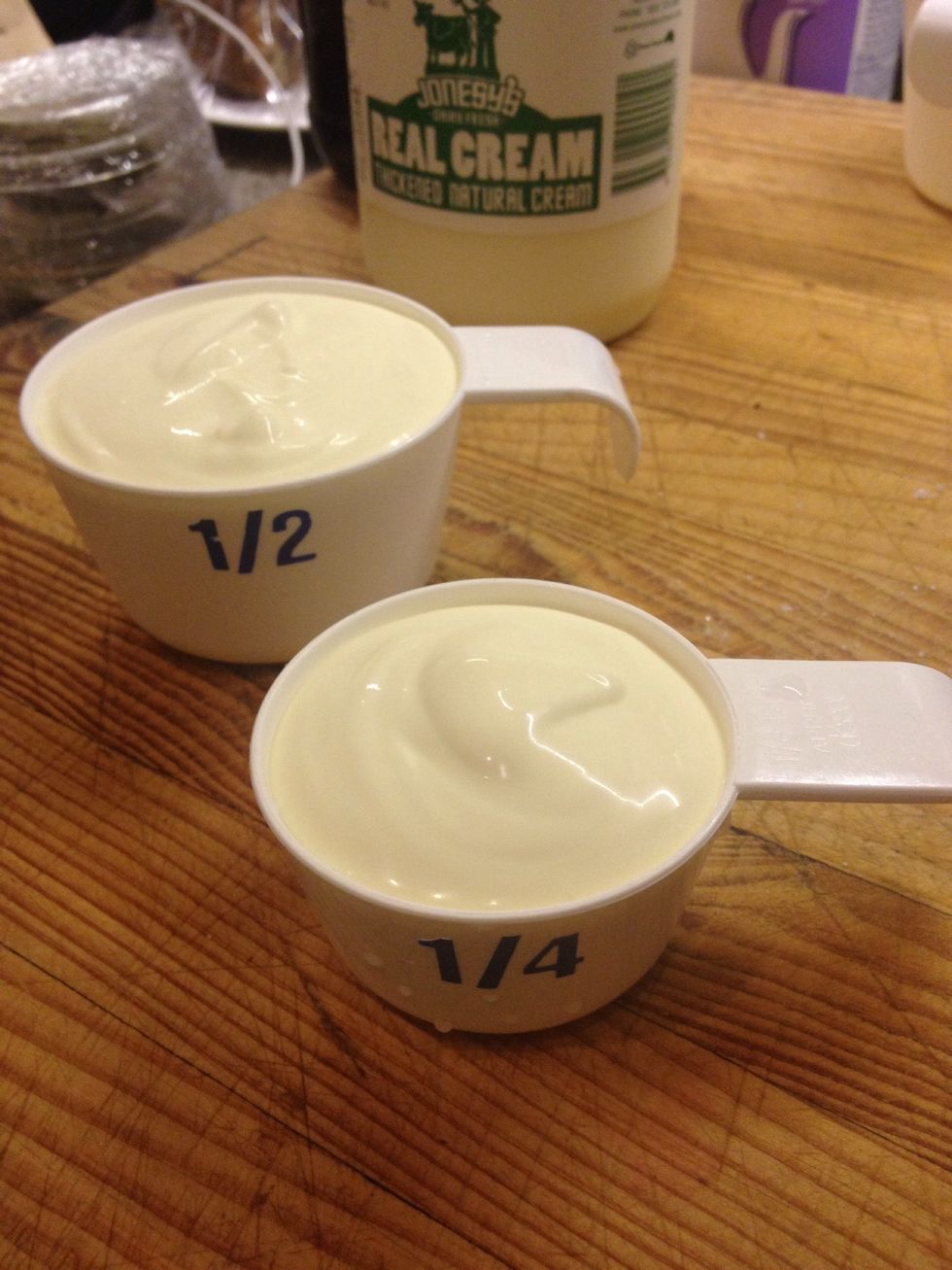 And scale 3/4 cup worth