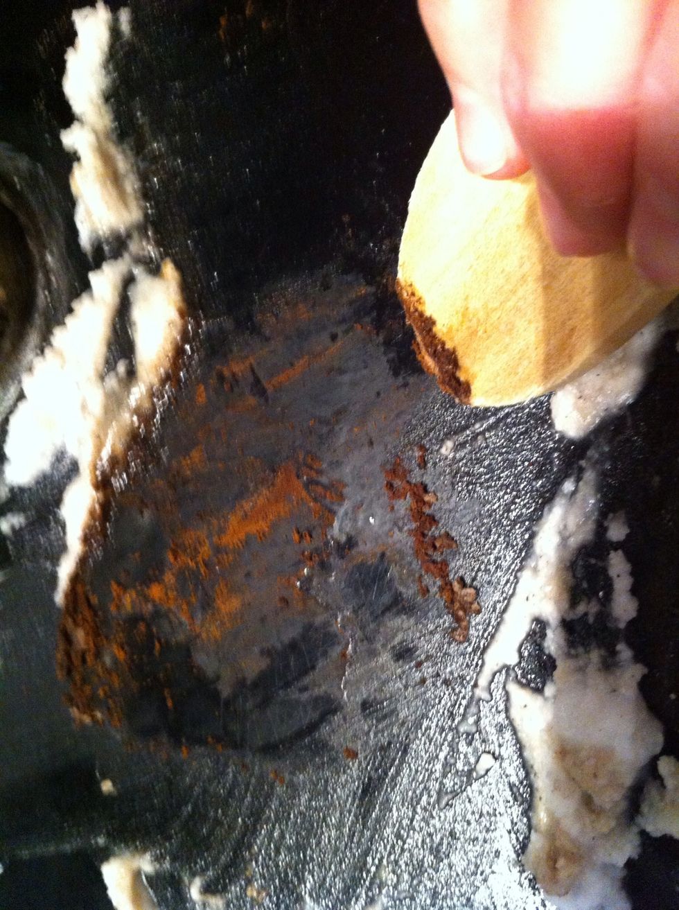 ..and scraping.