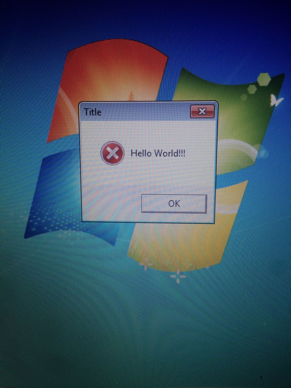 And see the magic !!! A new error message has been created on your Desktop ... Follow me for the next trick :)