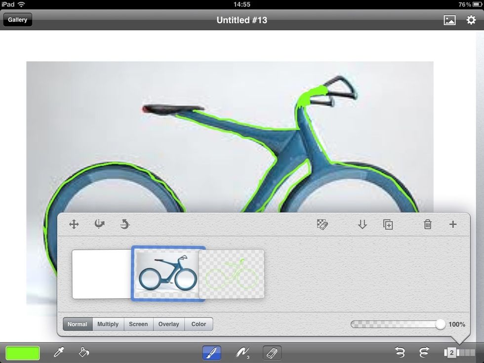And select the photo layer then delete it