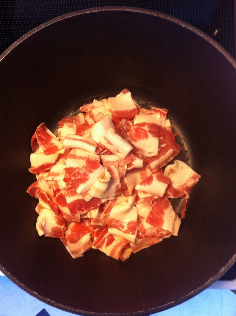 And separate it into a teflon or frying pot