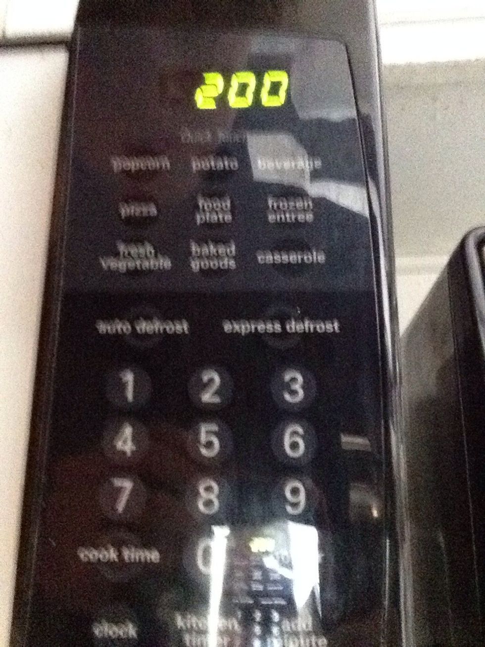 And set the microwave for 2:00