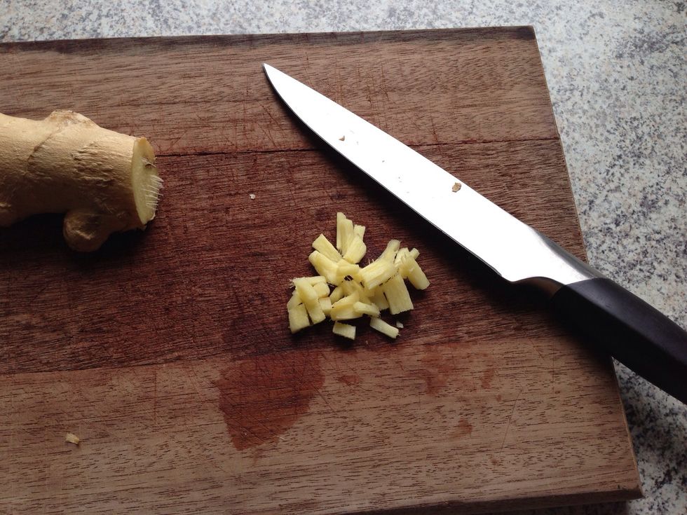 ...and slice it into small pieces.