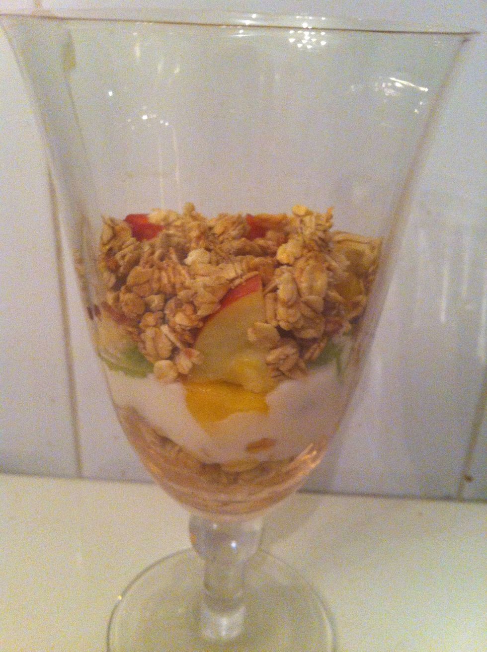 And so on,, you add granola.