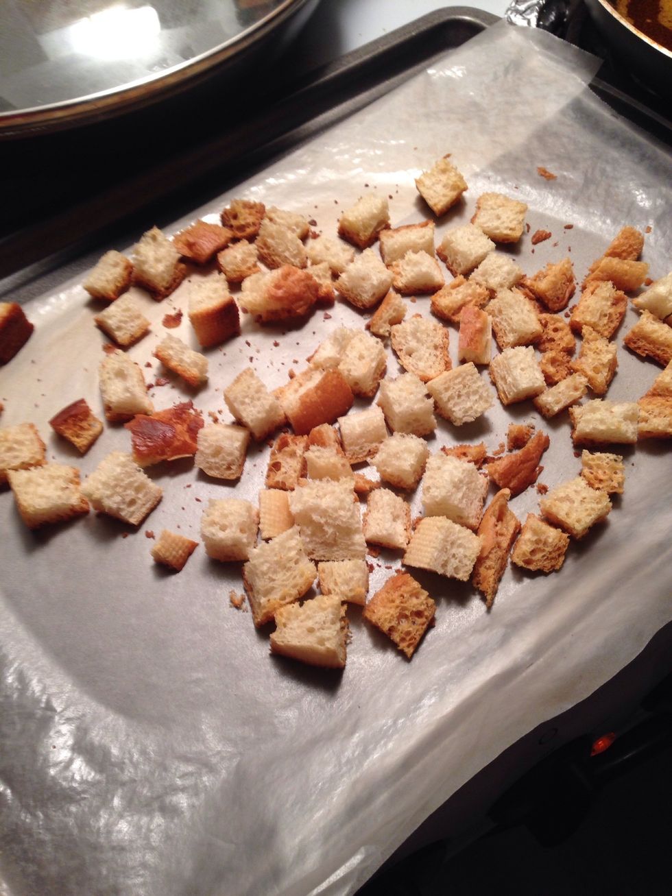 And some crouton . I don't eat pork myself but i can suggest some crispy bacon for garnish. Dice the bacons and saut\u00e9 them till get crisp.