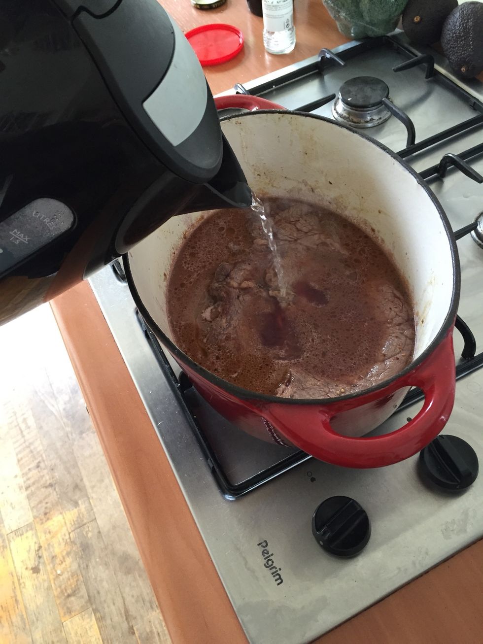 ...and some hot water...