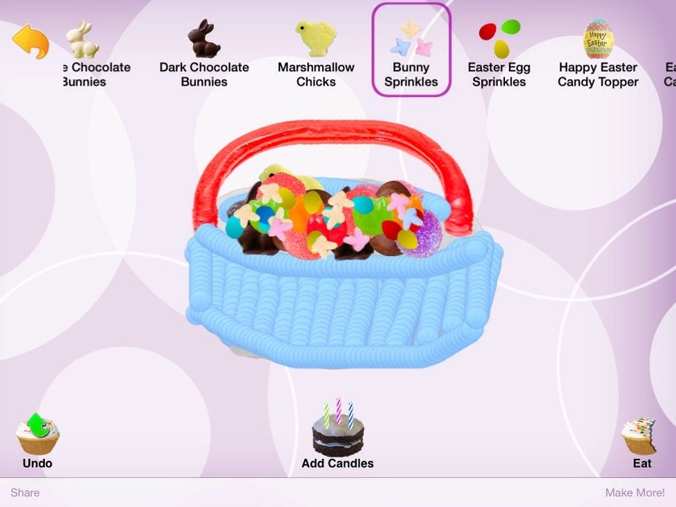 And some small ones. What I like about the Bunny Sprinkles and the Easter Egg Sprinkles is that it just really adds a good touch to your basket.