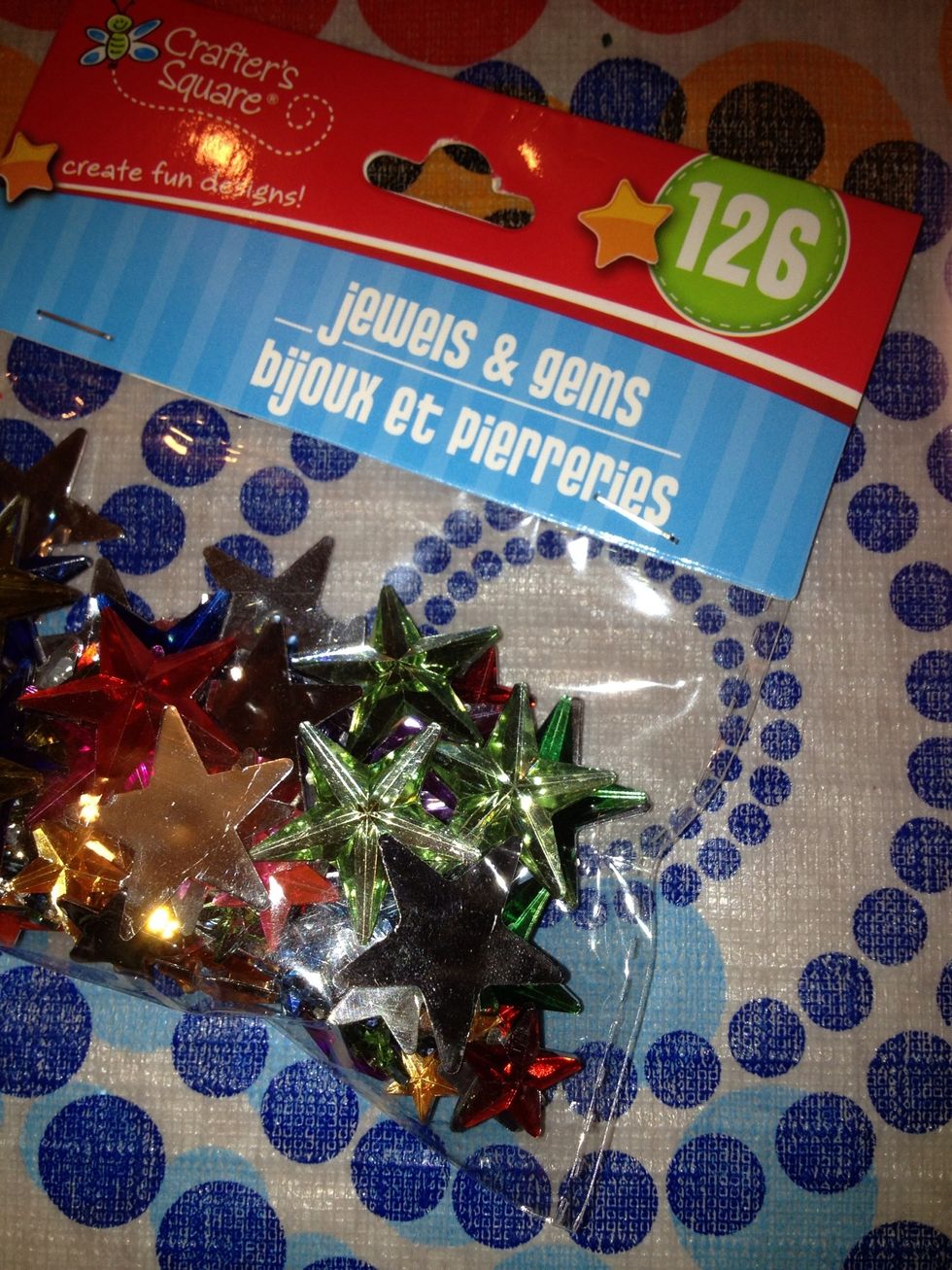 And some star shaped plastic gems.