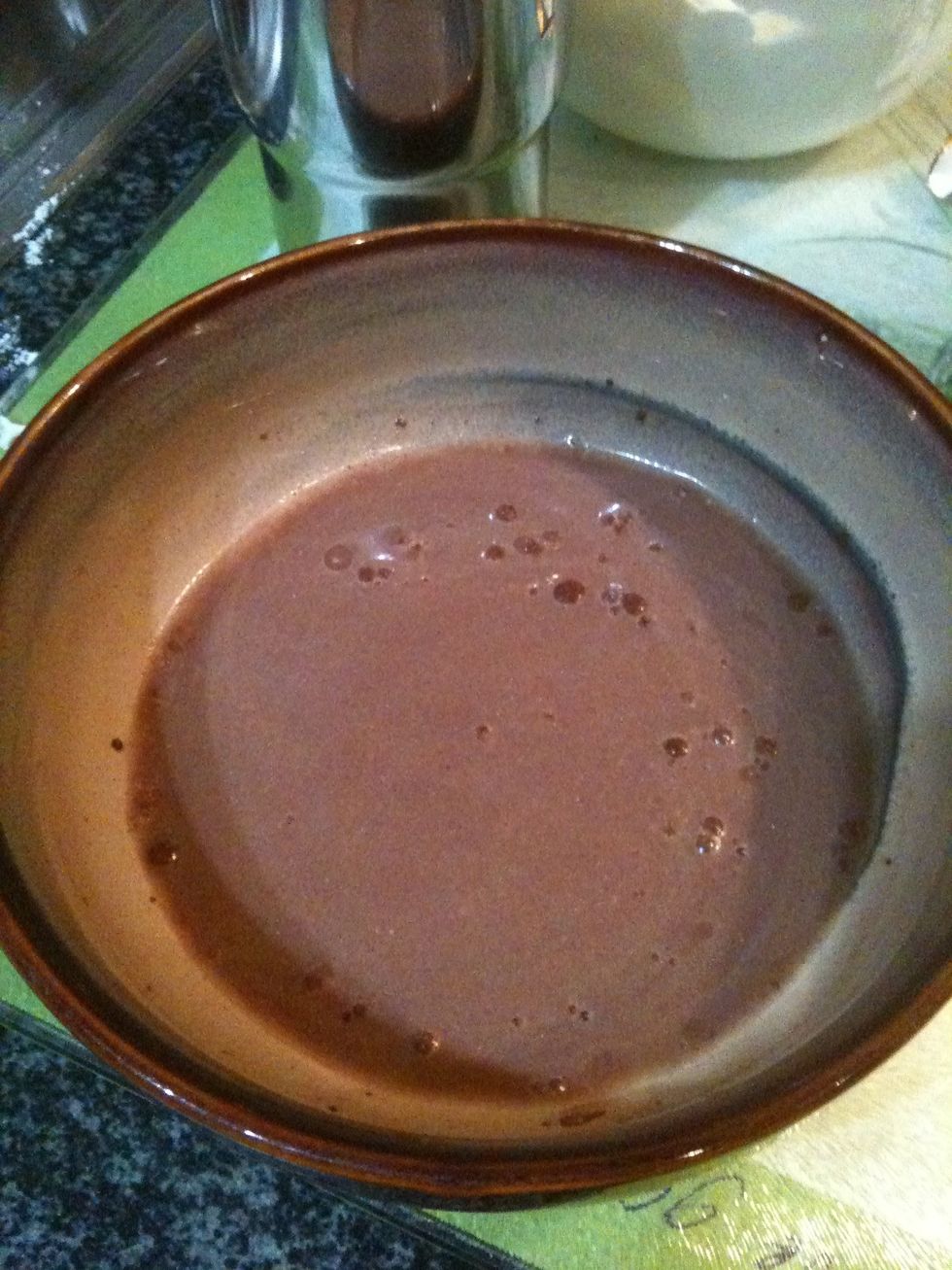 And some water and mix well..