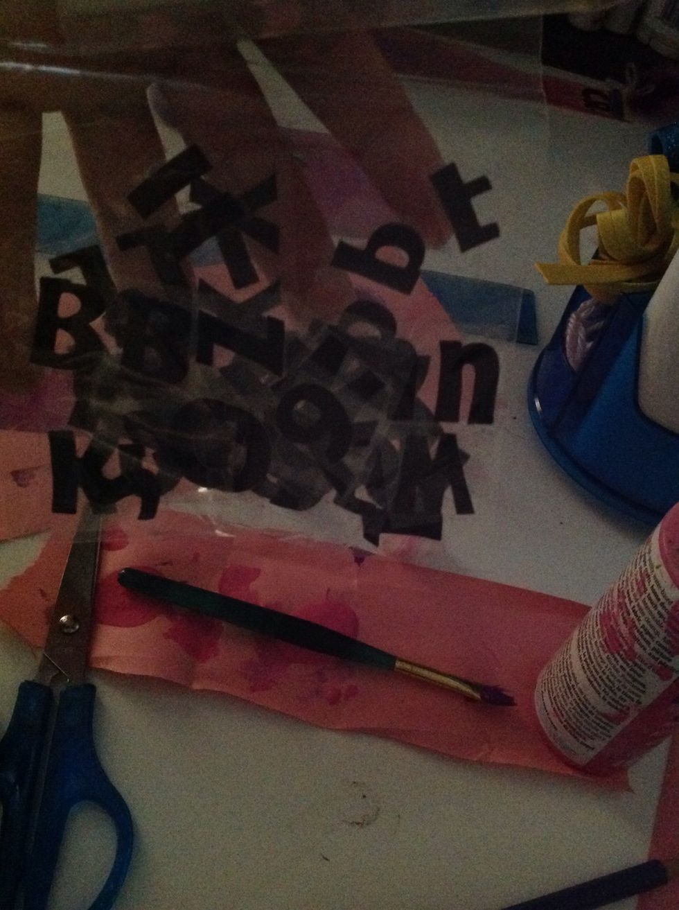 And sparkly letter time!