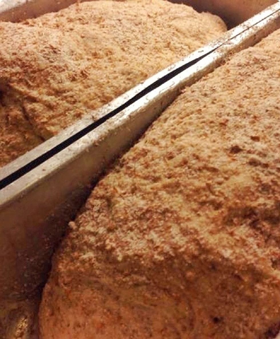 ..and sprinkle with graham flour.