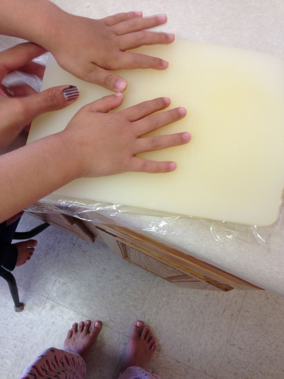 And squeeze !! My son was helping me .. Ha