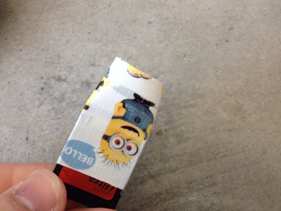 And start to wrap Phil around your SD card.