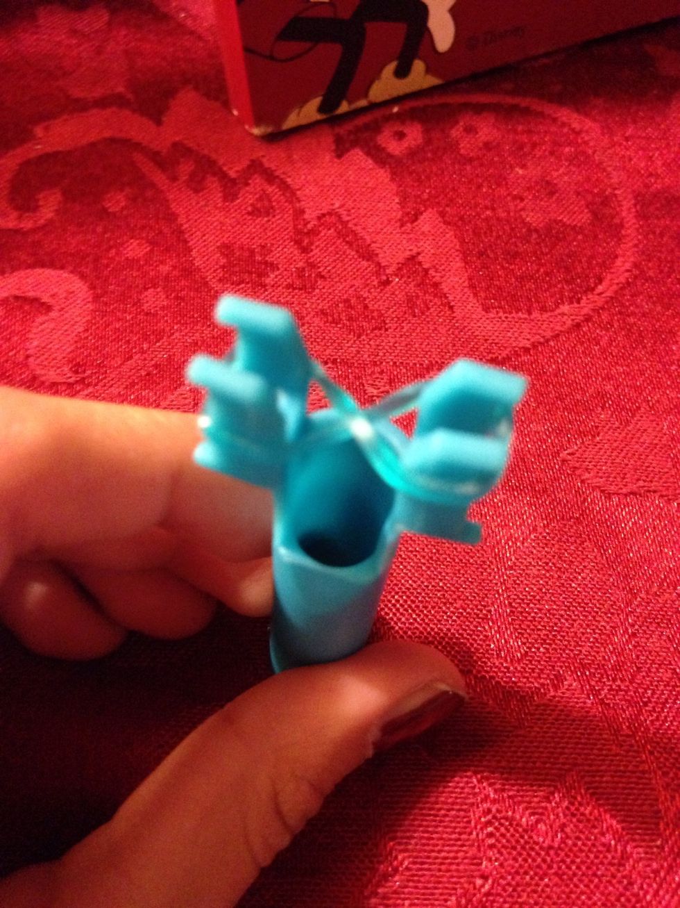 And stick it on the tip and push down