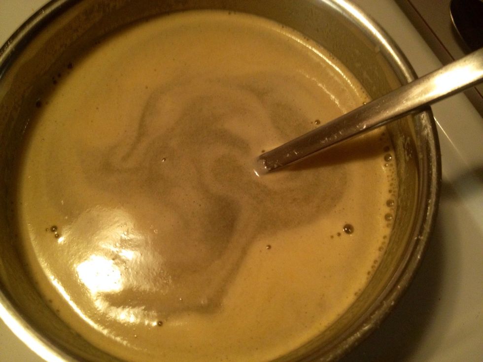 ..and stir again. When the toddy is hot enough (you decide) remove from the heat.