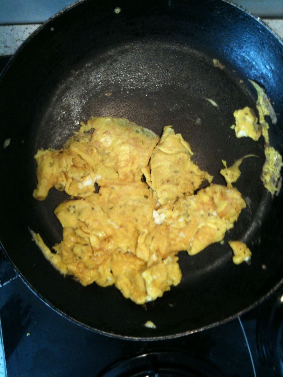 And stir and flip it till parts of it get a brown, golden color. It's up to you if you want them less baked