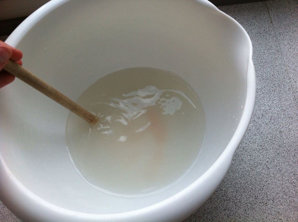 ...and stir until the salt is completely dissolved.