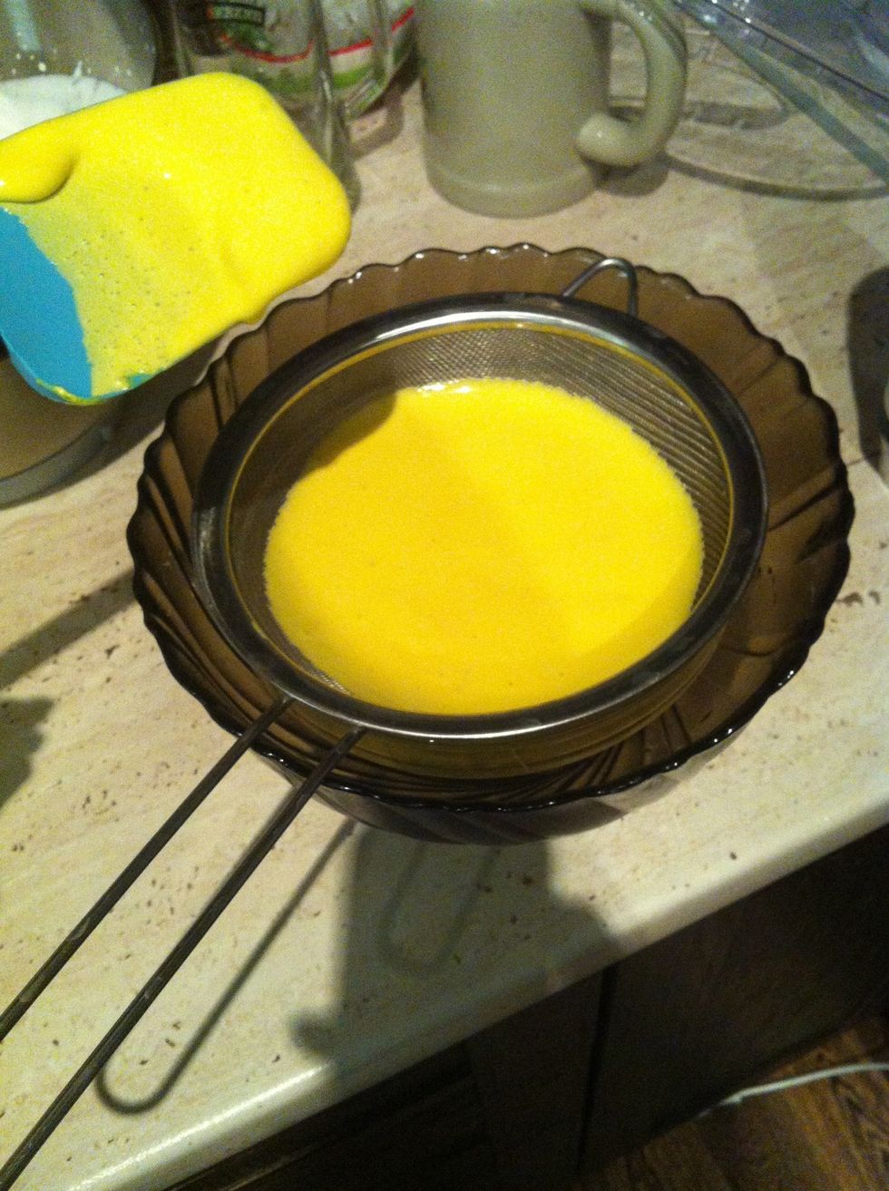 And strain your eggs