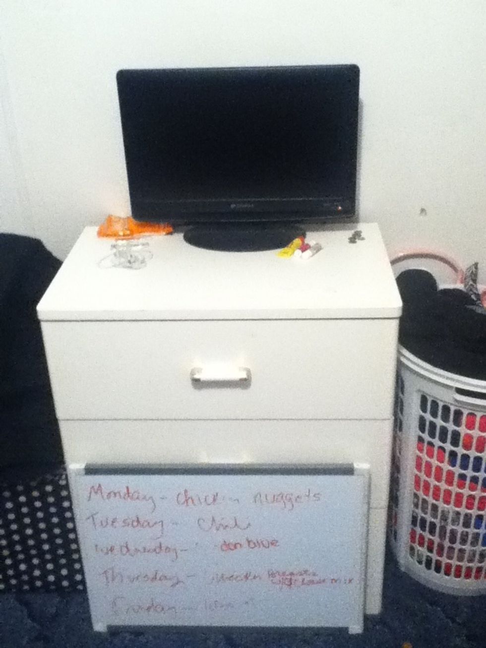 And t.v stand cleaned off