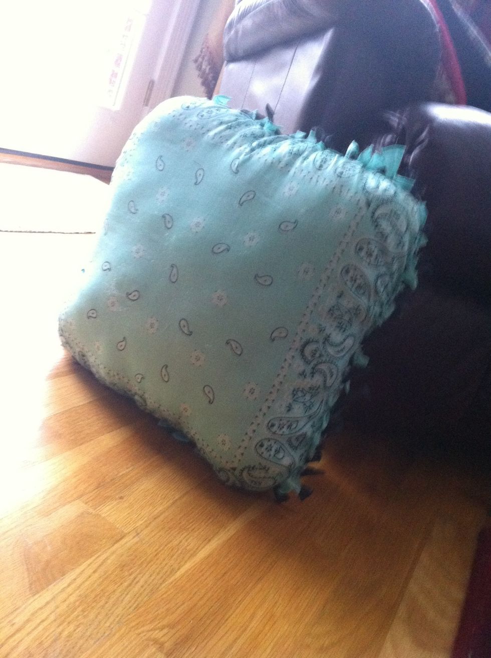 And ta da! You have a bandana pillow!!