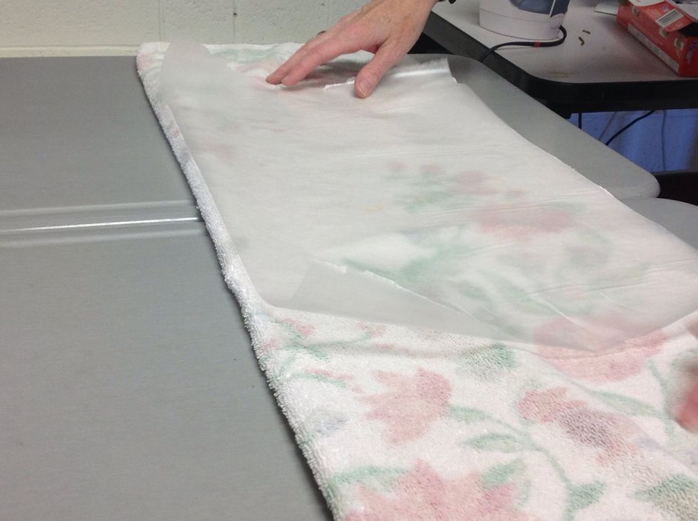 And take a peace and spread it on the towel