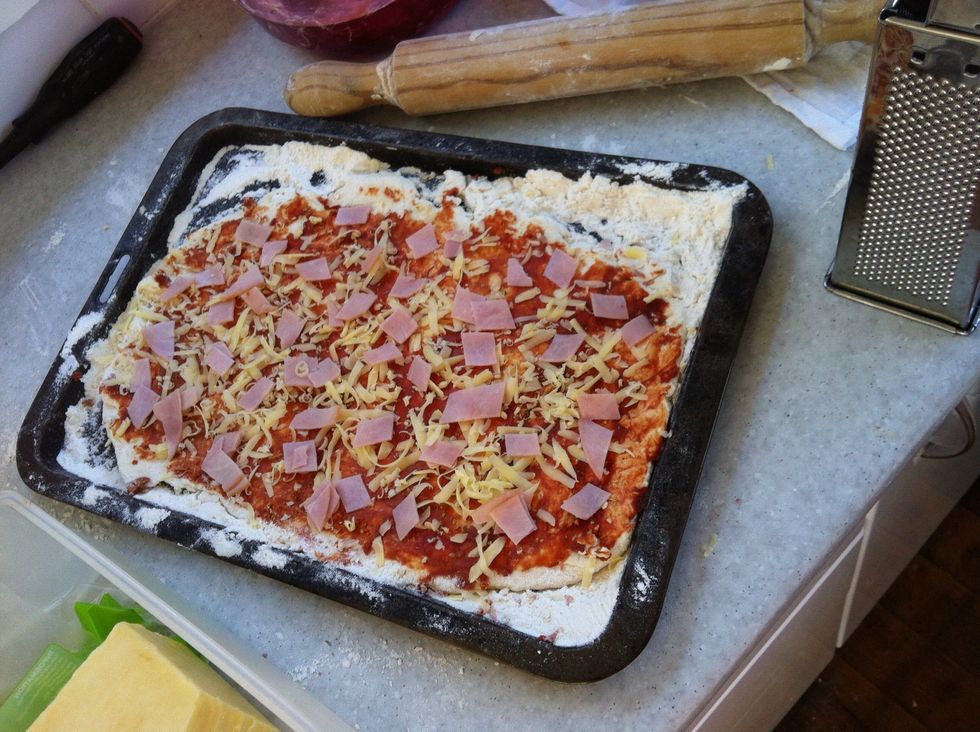 And than add your choice of pizza toppings.
