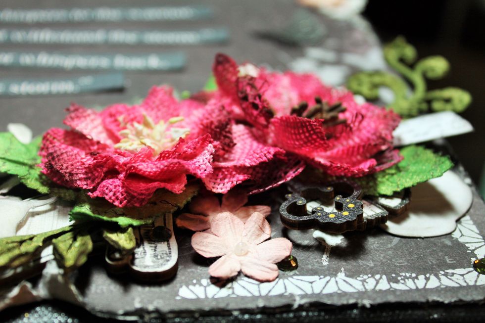 And, that's it! An easy canvas piece with the scraps of your Swirlydoos kit.