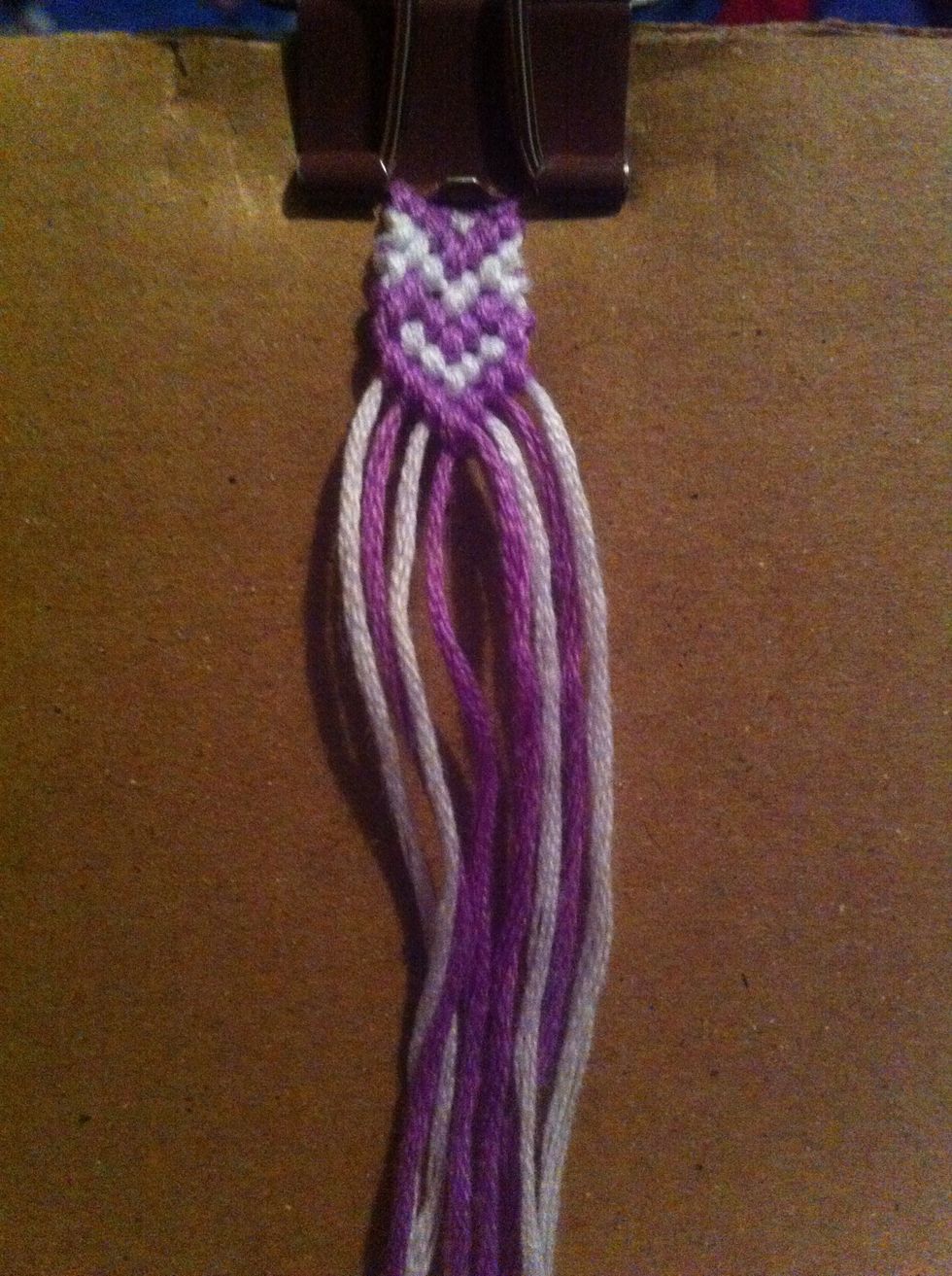 And that's the first heart! \ud83d\udc9c To make the next heart.... ->