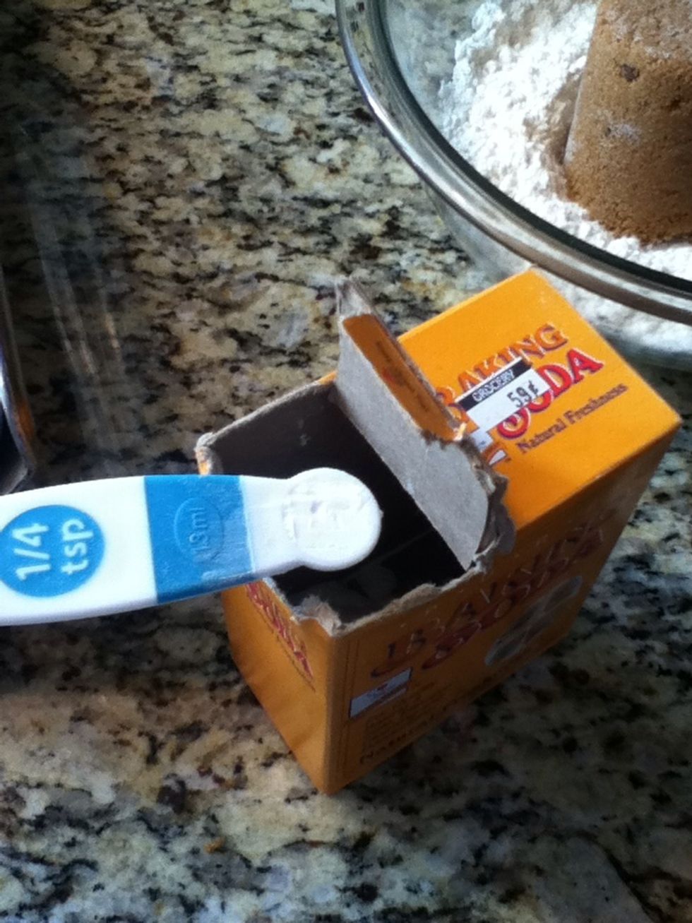 And the 1/4 tsp of baking soda...